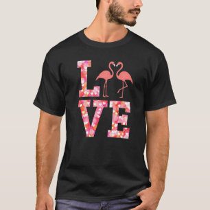 Flamingo Pink Flamingos Birthday Party Cute Love T-Shirt