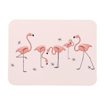 Flamingo Pink Group Magnet Flexible by QuirkyChic at Zazzle