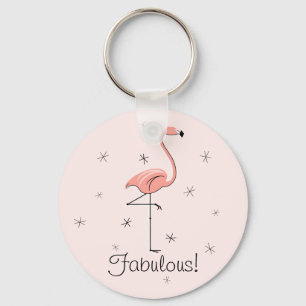 Flamingo Pink key chain