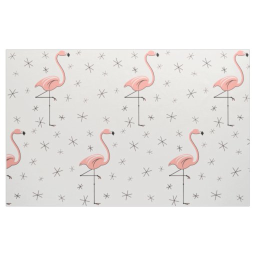 Flamingo Pink large pattern fabric