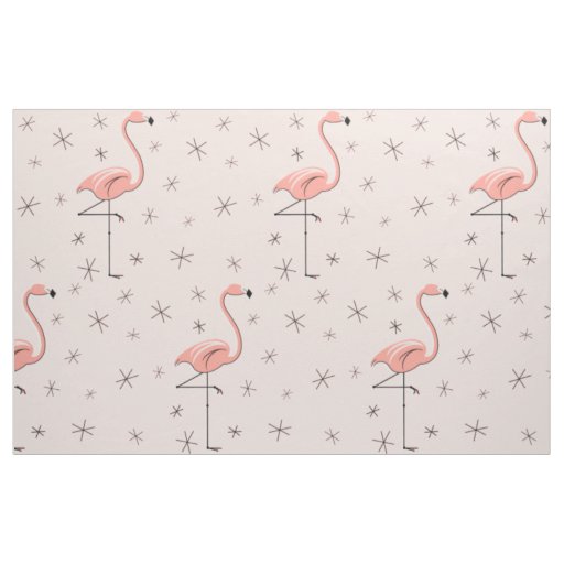 Flamingo Pink large pattern fabric