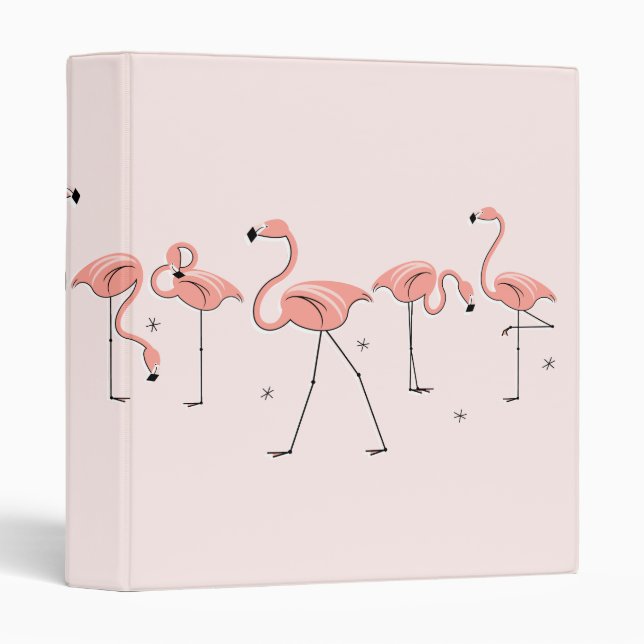 Flamingo Pink Line ring binder (Front/Spine)