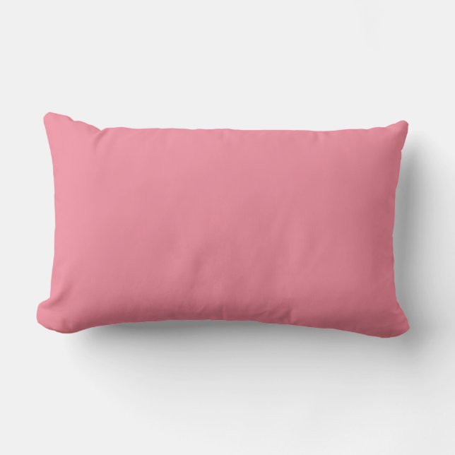 Flamingo Pink Lumbar Pillow (Front)