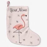 Flamingo Pink Name stocking one sided