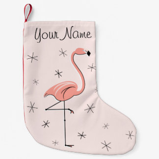 Flamingo Pink Name stocking one sided