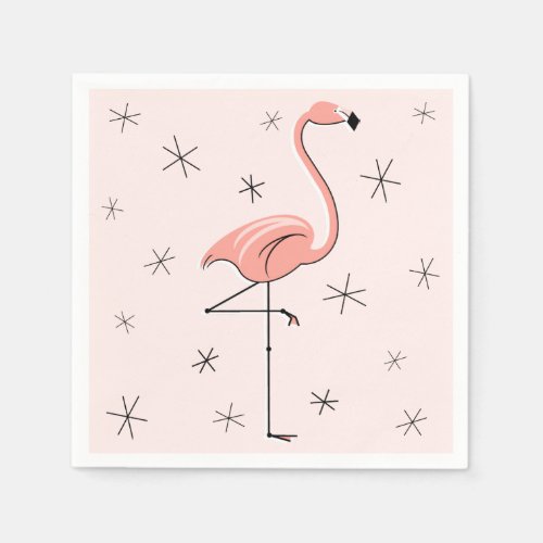 Flamingo Pink paper napkins
