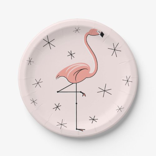 Flamingo Pink paper plate