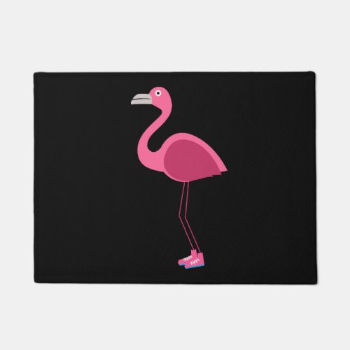 Flamingo Pink Shoes elegant gift idea Doormat