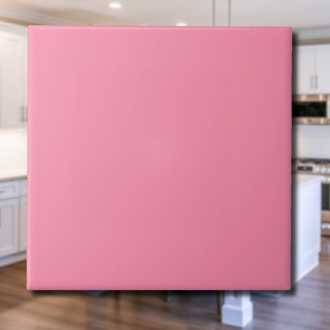 Flamingo Pink Solid Color | Classic Elegant Ceramic Tile (Creator Uploaded)
