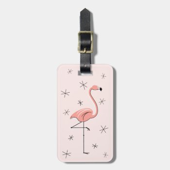 Flamingo Pink 'text' Luggage Tag by QuirkyChic at Zazzle
