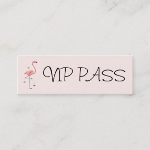 Flamingo Pink 'VIP PASS' business card skinny