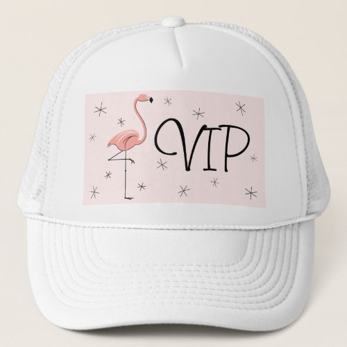Flamingo Pink VIP Trucker hat pink