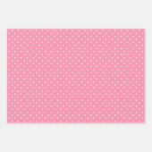 Flamingo Pink & White Stripes Polka Dot Chevron  Wrapping Paper Sheets (Front 2)