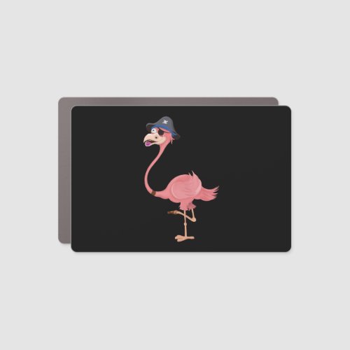 Flamingo Pirate Car Magnet