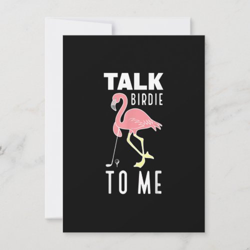 Flamingo Playing Golf Talk Birdie To Me Golfing Fu Invitation