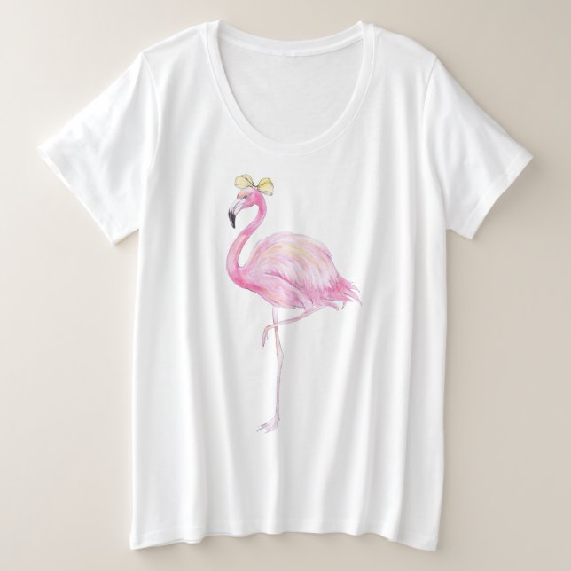 Flamingo Plus Size -shirt T-Shirt (Design Front)