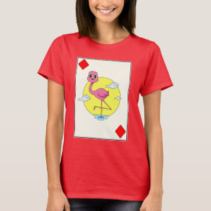 Flamingo Poker Poker cards Card game T-Shirt
