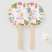 Flamingo Pool Party Hand Fan Flamingo Party Favor