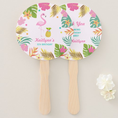 Flamingo Pool Party Hand Fan Flamingo Party Favor