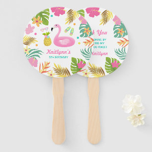 Flamingo Pool Party Hand Fan Flamingo Party Favor