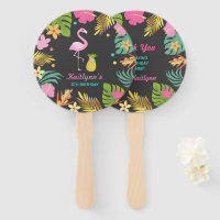 Flamingo Pool Party Hand Fan Flamingo Party Favor
