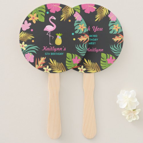 Flamingo Pool Party Hand Fan Flamingo Party Favor