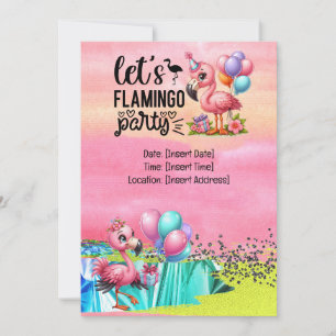 Flamingo Pool Party! Invitation