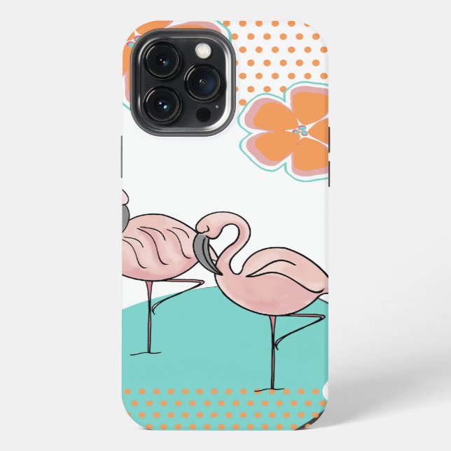 Flamingo Poolside Iphone Case (Back)
