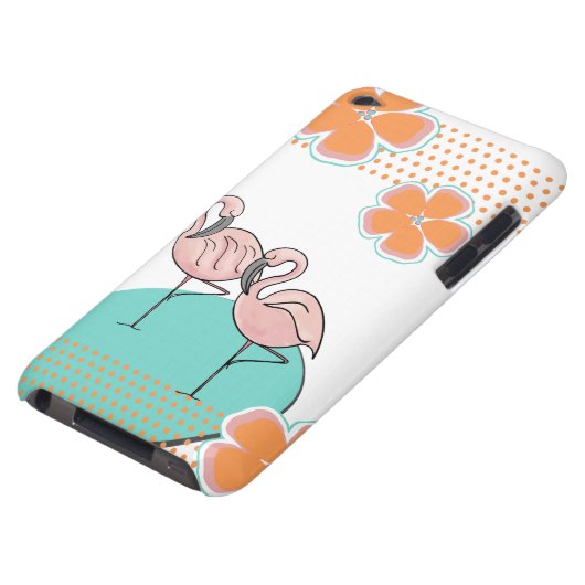 Flamingo Poolside iPod Touch Case-Mate Case (Bottom)