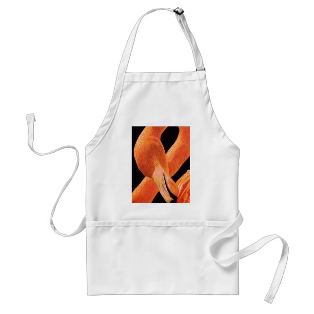 Flamingo Portrait Adult Apron (Front)