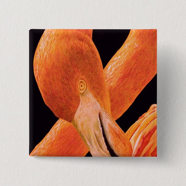 Flamingo Portrait Button (Front)