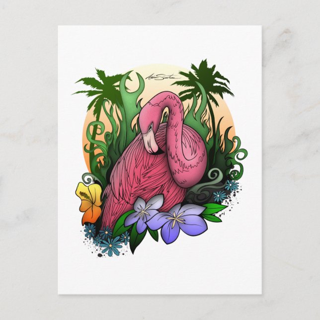 Flamingo Postcard (Front)