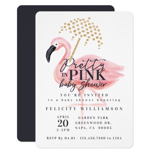 Pretty In Pink Baby Shower Invitations 7