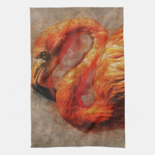 Flamingo Print Art Gifts For Flamingo Lovers Kitchen Towel