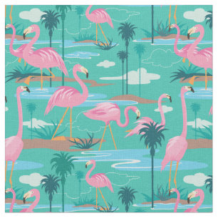 Flamingo Print Fabric