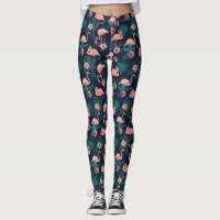 Flamingo Print, Pink Hibiscus Tropical Flower