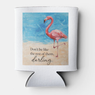 Flamingo Quote Can Cooler 