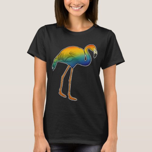Flamingo Rainbow T_Shirt