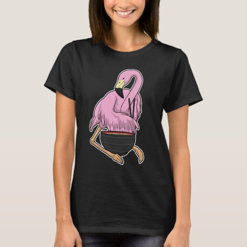Flamingo Ramen Bowl T_Shirt