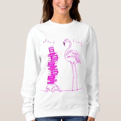 Flamingo Reading Sweatshirt