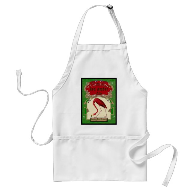 Flamingo Red Amber Ale Adult Apron (Front)