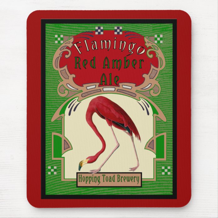 Flamingo Red Amber Ale Mouse Mats