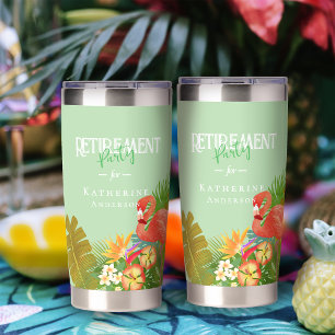 Flamingo Retirement Green Insulated Tumbler