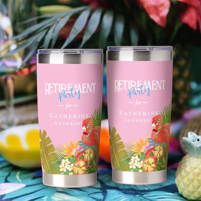 Flamingo Retirement Pink  Insulated Tumbler (Flamingo Retirement Pink Insulated Tumbler)