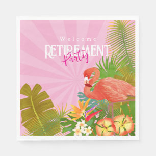 Flamingo Retirement Pink Napkins