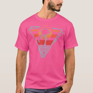 Flamingo Retro 80S Edm Synthwave Gift T-Shirt