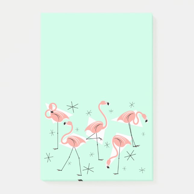 Flamingo Retro Green note vertical (Front)