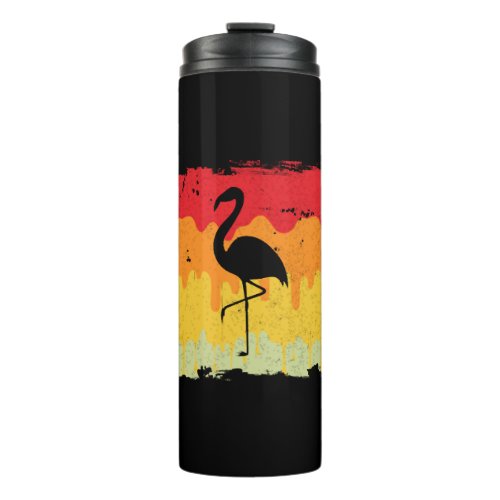 flamingo retro    thermal tumbler