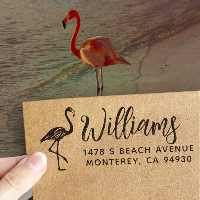 Flamingo Return Address Florida Rubber Stamp (Creator Uploaded)