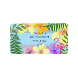Flamingo Return Address Label